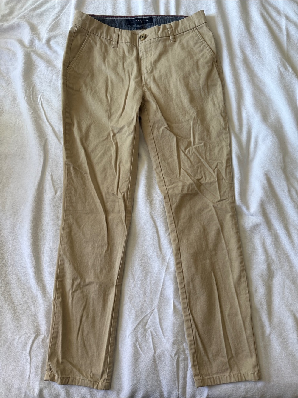 Tommy Hilfiger Women's Khaki Straight Leg Chinos
